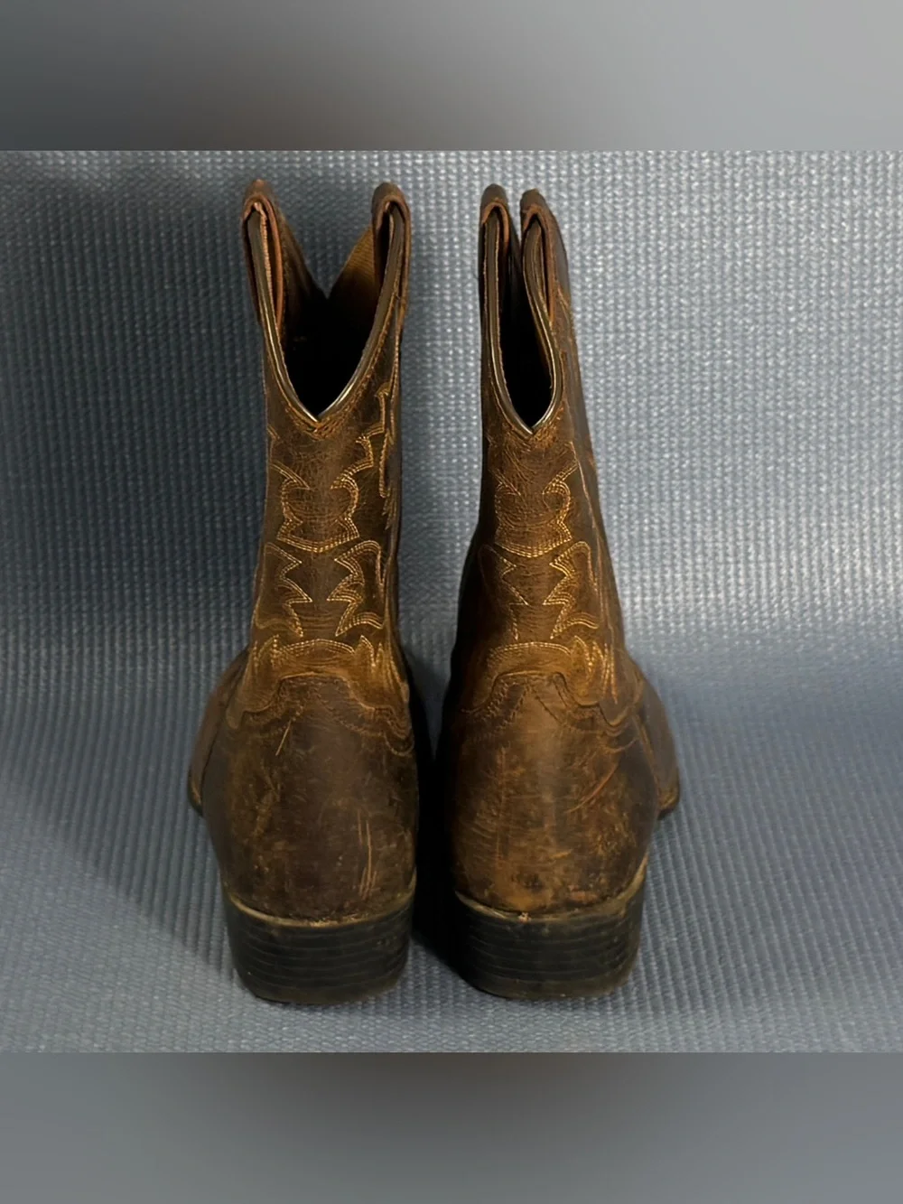 Ariat 4LR Style Heritage Western Brown Leather Boots Big Kid Size 3.5